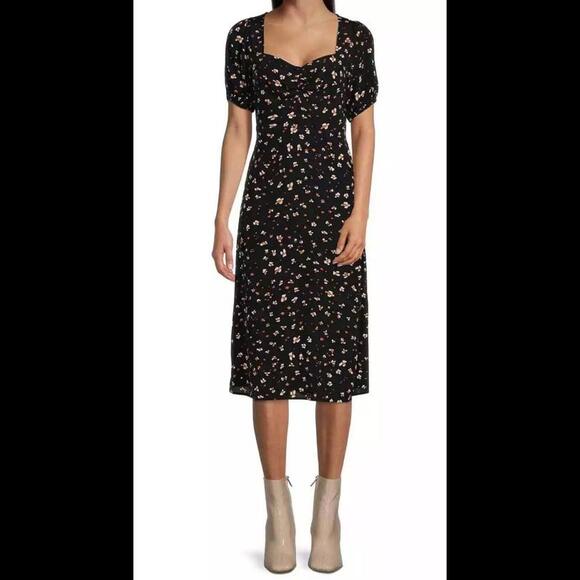 Sanctuary Dresses & Skirts - Women's Black Sanctuary Sweetheart Neck Puff-Sleeve 8